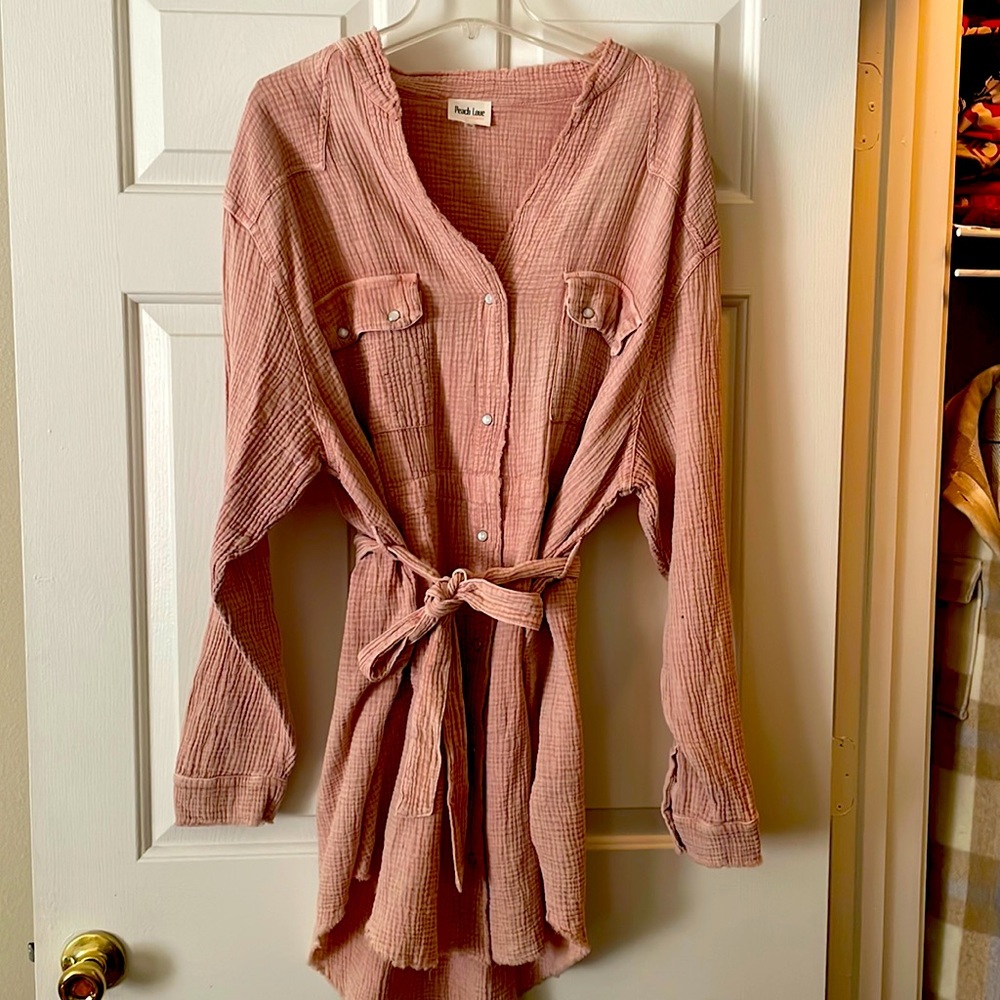 Pink wrap dress size Large